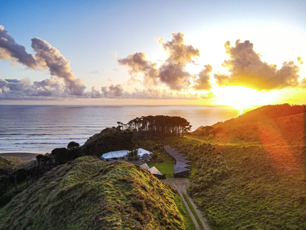 Cliffside glamping venue Auckland